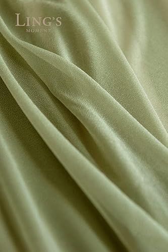 Miniatura 6 de Ling's moment - Camino de mesa de gasa transparente color verde de 10 pies para bodas, rústico, bohemio, fiesta de casamiento, despedida de soltera,