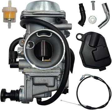 Carburetor Fit for Honda Foreman 450 TRX450FE 4x4 ES 2002-2004 TRX450FM 4x4 S 2002-2004 TRX450ES 4x4 ES 1998-2001 TRX450S 4x4 S 1998-2001 With Throttle Cable