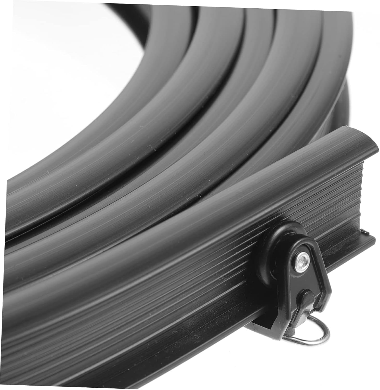 Garneck Flexible Bendable Curtain Track Set Curved Ceiling Rail for Bay Windows Smooth Silent Operation with Accessories for Home and Balcony Use