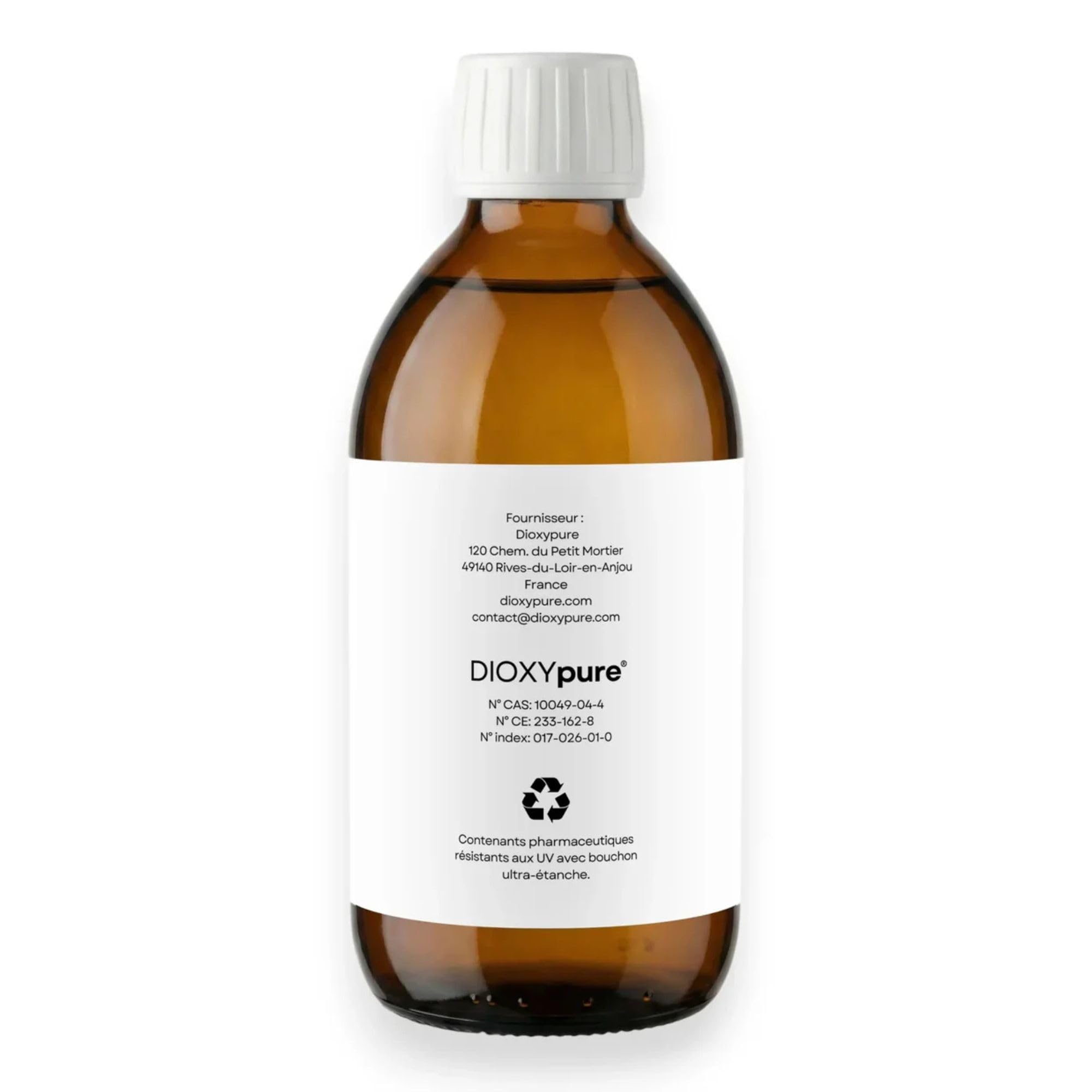 Biossido di Cloro - CDS - 3000 ppm - Gas disciolto in acqua (senza residui) - 500 ml - Senza conservanti né sostanze aggiunte - Disinfettante - Qualità superiore - Ultra puro