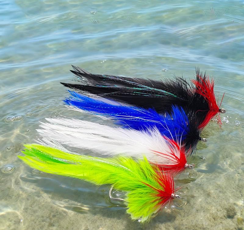 Pack of 4#5/0 New Trout Steelhead Salmon Pike Streamer Fly for Seawater Fly Fishing Flies Lure Conehead Tube Flies Big Streamer