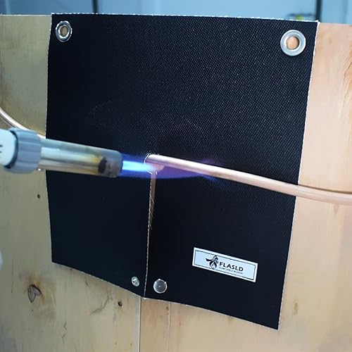 Miniatura 6 de FLASLD Manta de soldadura y alfombrilla de protección térmica de soldadura, almohadilla protectora de llama de 12 x 12 pulgadas, antorcha de propano