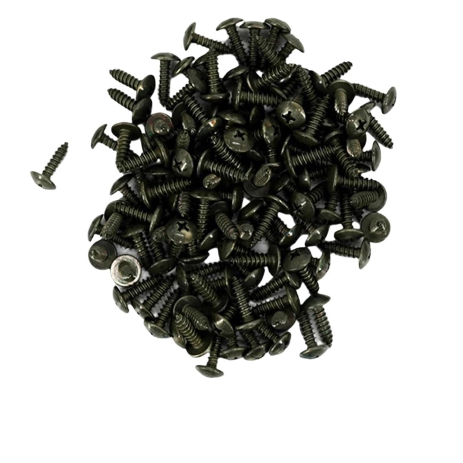 Fdcskinx 50Pcs Screws Self Tapping Screws Metal Fastener Clip For Car Motorcycle U-Type With Screw Anti-Rust Protection Iron Sheet Kit(50Pcs Screws)
