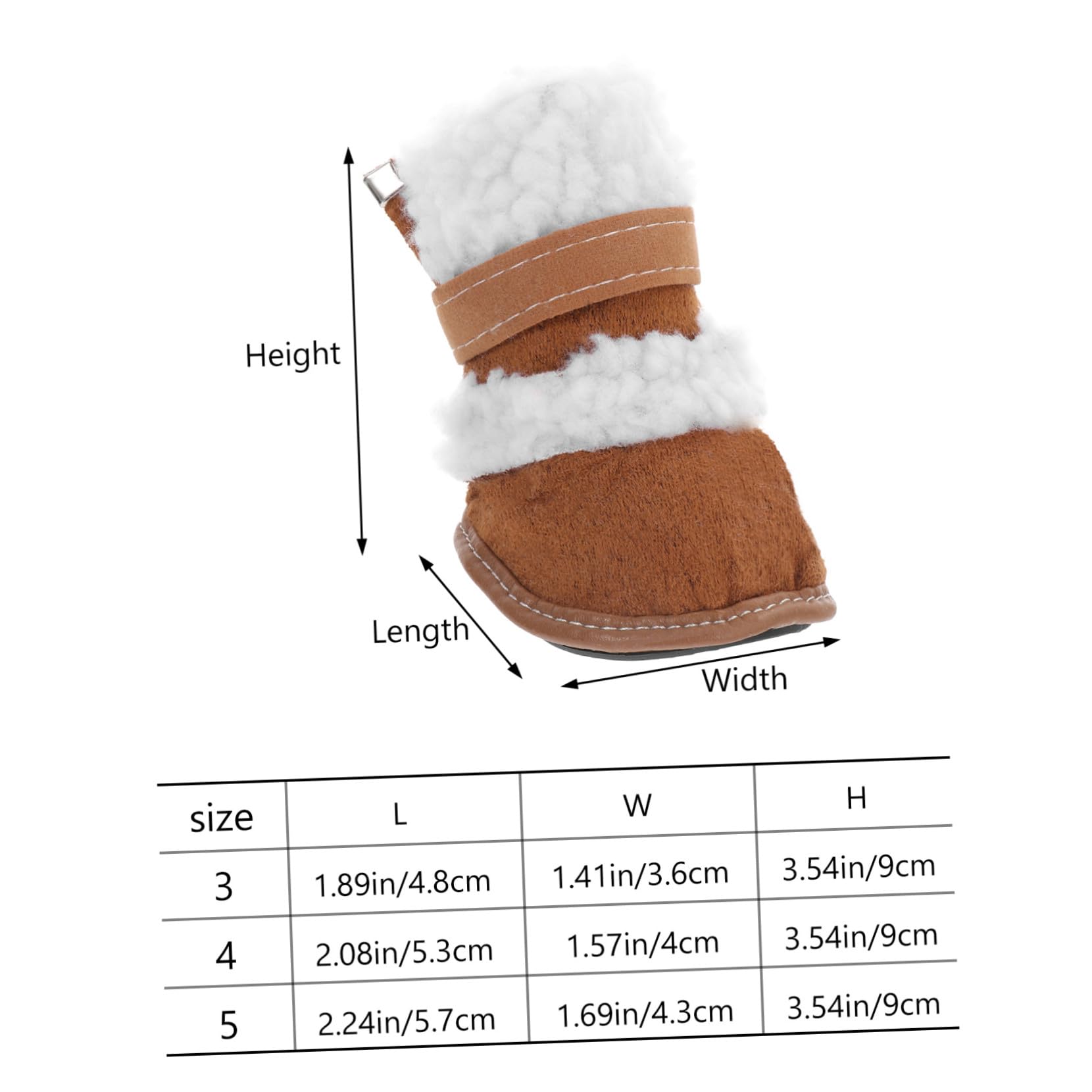 Sosoport 3 Set di Stivali per Cuccioli di Chihuahua Scarpe Antiscivolo per Cani Calzini Caldi per Animali Domestici Moda 2 Paia * 3