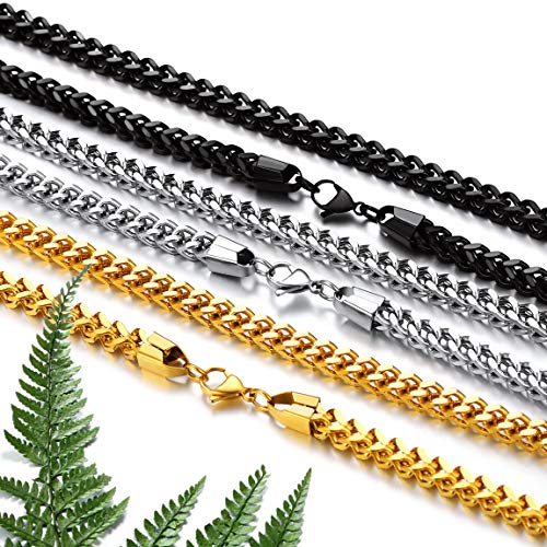 Chainspro 6Mm Link Chain Necklace For Men Hiphop Box Curb Franco Chain Necklace Stainless Steel Jewelry 30” #TOP4