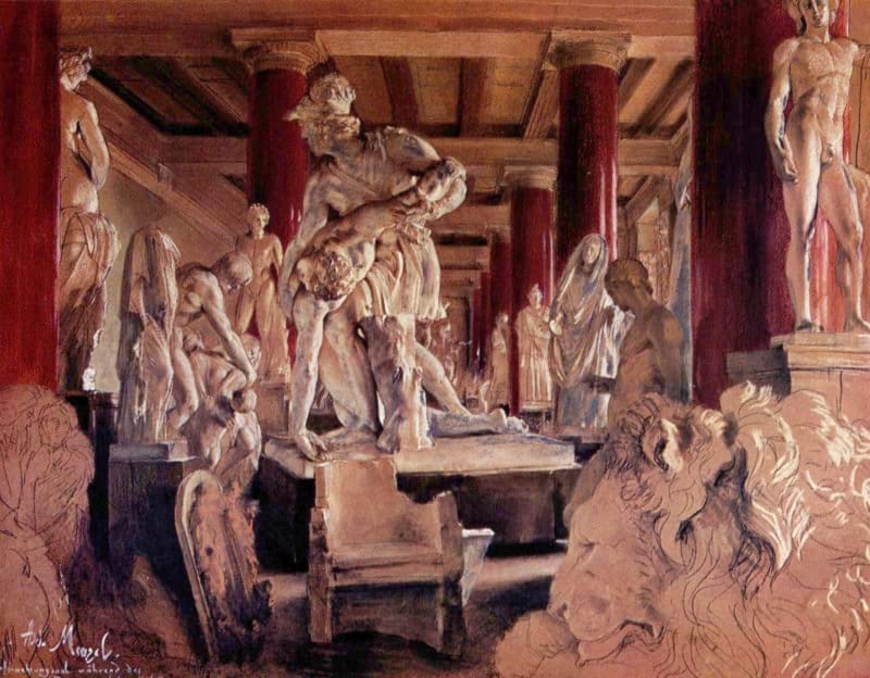 Affiches sur toile 50 x 70 cm Adolph von Menzel decoration artistique sans cadre