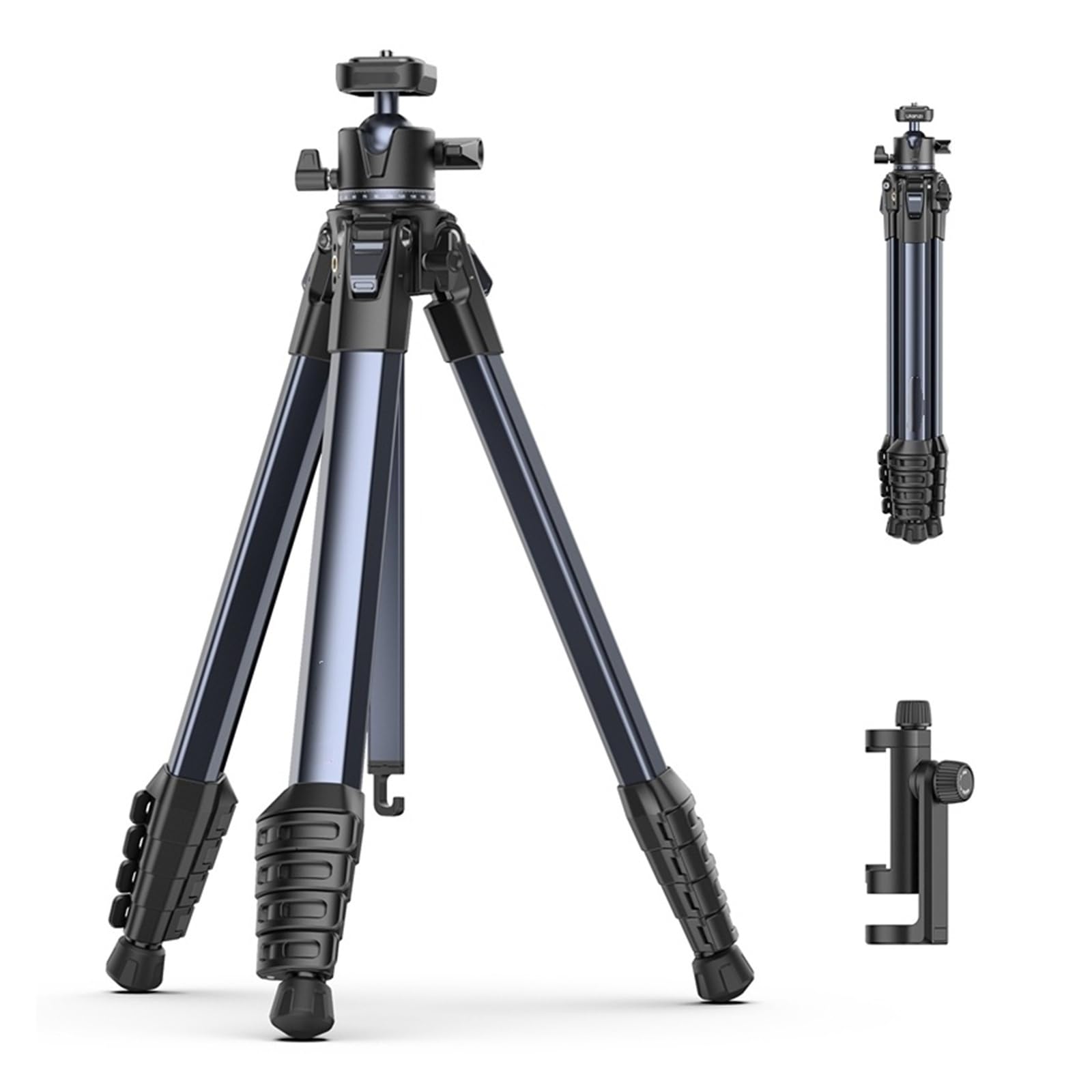 Camera Tripod, Trípode de Viaje de 156 cm for cámara y teléfono Inteligente
