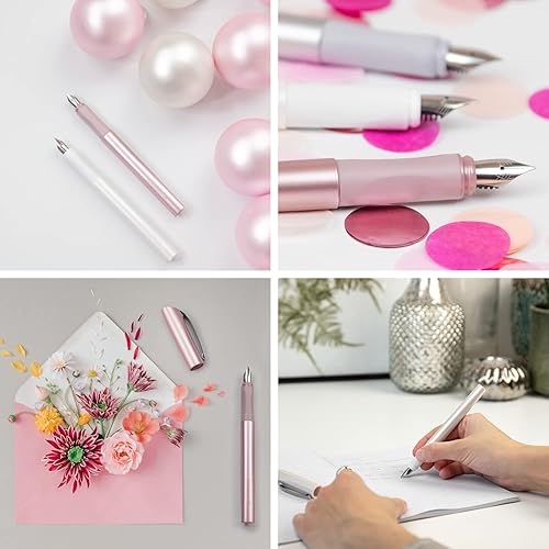 Miniatura 3 de Schneider 168623 Pluma estilográfica Ceod Shiny (usuarios diestros y zurdos, punta media, incluye cartucho de tinta azul rey) azul