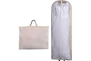 63" Foldable Bridal Wedding Gown Dress Garment Bag Extra Large Travel Cover with Pockets