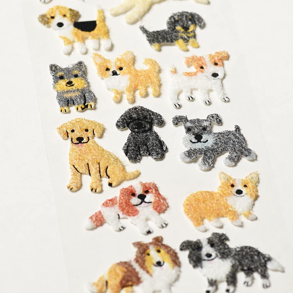 Amazon.co.jp: G.C.PRESS（ジーシープレス）シール ふわふわ 犬 133-31 
