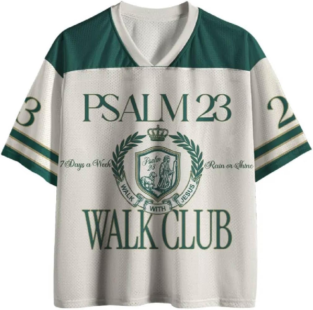 Graphic Tees Summer Novelty Women Men Oversized Psalm Bible Element Christian Jersey