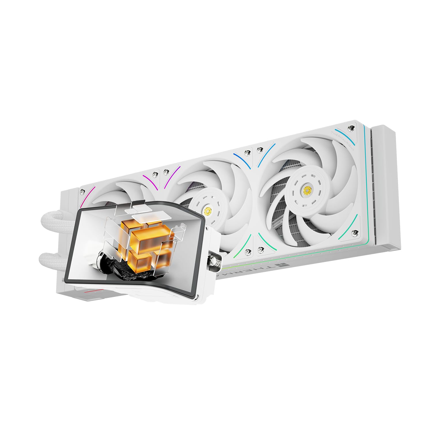 THERMALRIGHT Wonder Vision 360 UB ARGB Blanco Enfriador de CPU AIO, para AM5/Intel LGA1851/1700, pantalla curva 3D de 6,67 pulgadas con resoluciones de 2400x1080, pantalla de panel magnético, soporte