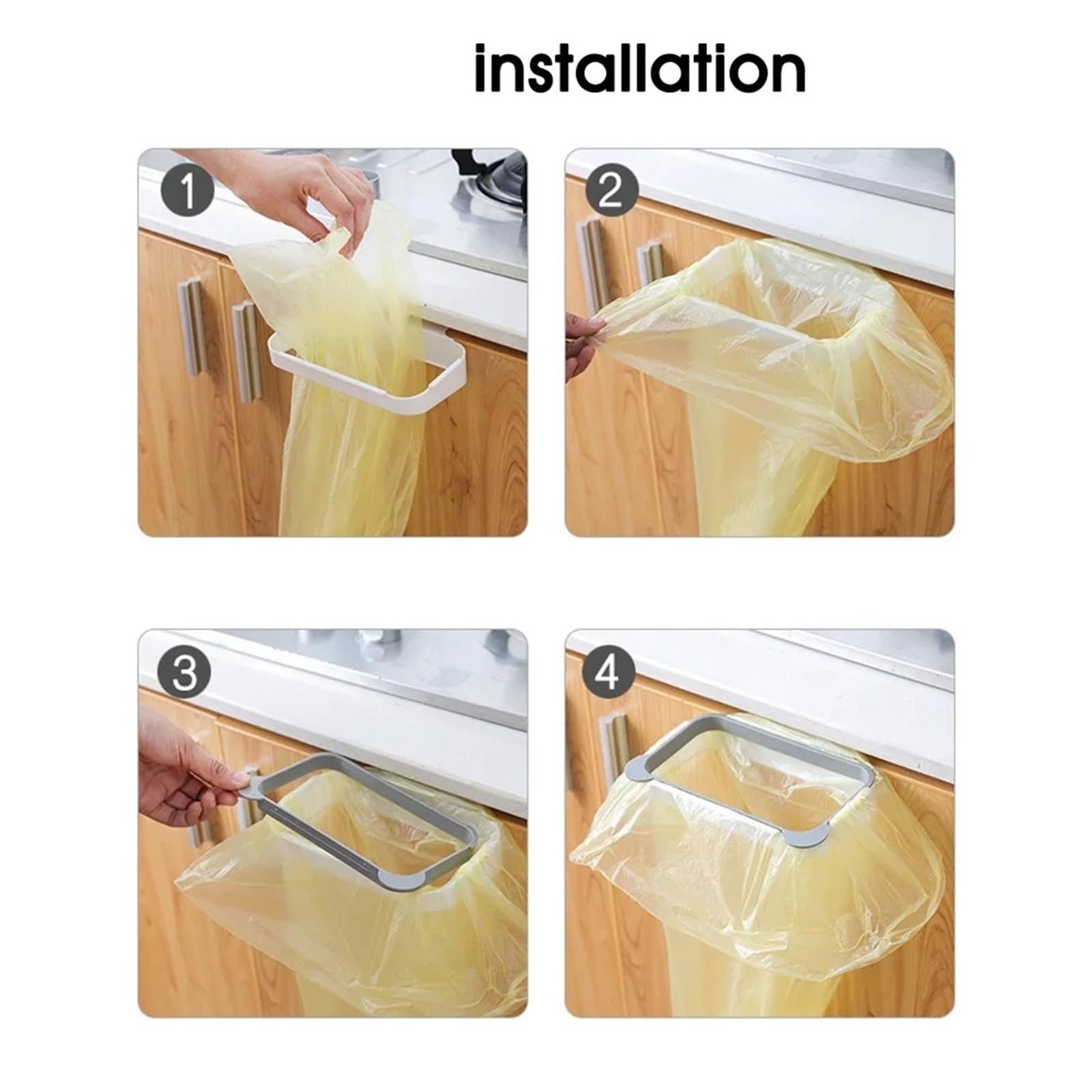 3 uds Estante for Bolsas de Basura, Colgador for Cocina, Bolsa, Soportes Almacenamiento for, estantes for para Bolsas