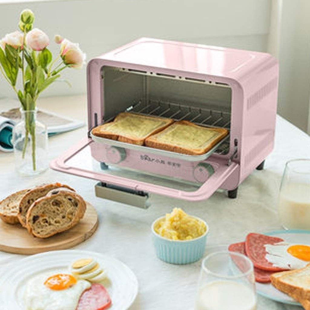 HSF Forno casa Multifunzione Forno Elettrico Automatico Torta di Cottura  del Pane Piccolo Mini Appliances Forni a microonde multifunzionali Color :  Pink lencicol Elettrodomestici speciali Casa e cucina