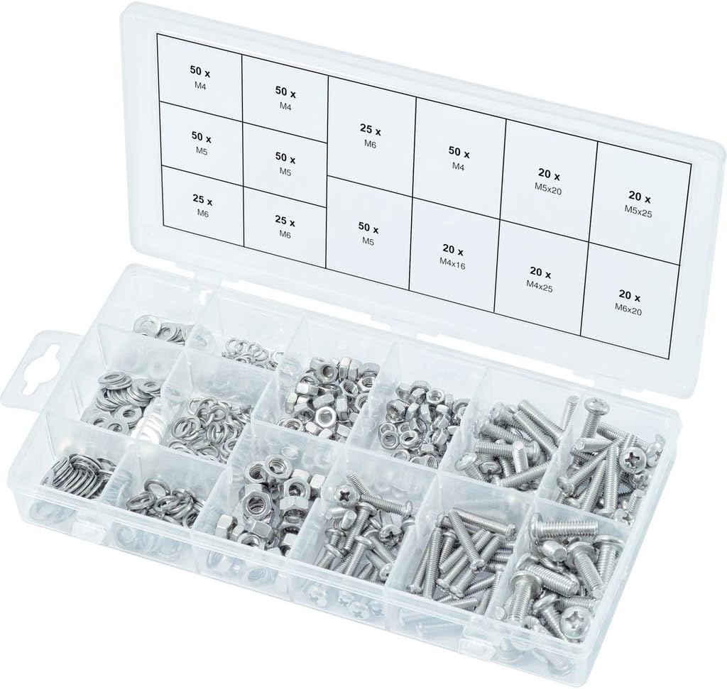 KS TOOLS Ball Head Machine Screws Assortment, Metric, 475 pcs