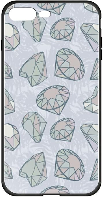 Amazon Co Jp Iphone7plus ケース 背面強化ガラス ハイブリッドケース 人気 おしゃれ かわいい キラキラ ダイヤ イラストデザイン 7014 E グレーブリリアント アイフォン7プラス カバー Tpuバンパー 衝撃吸収 9h硬度 スマホケース スマートフォンカバー Electronics