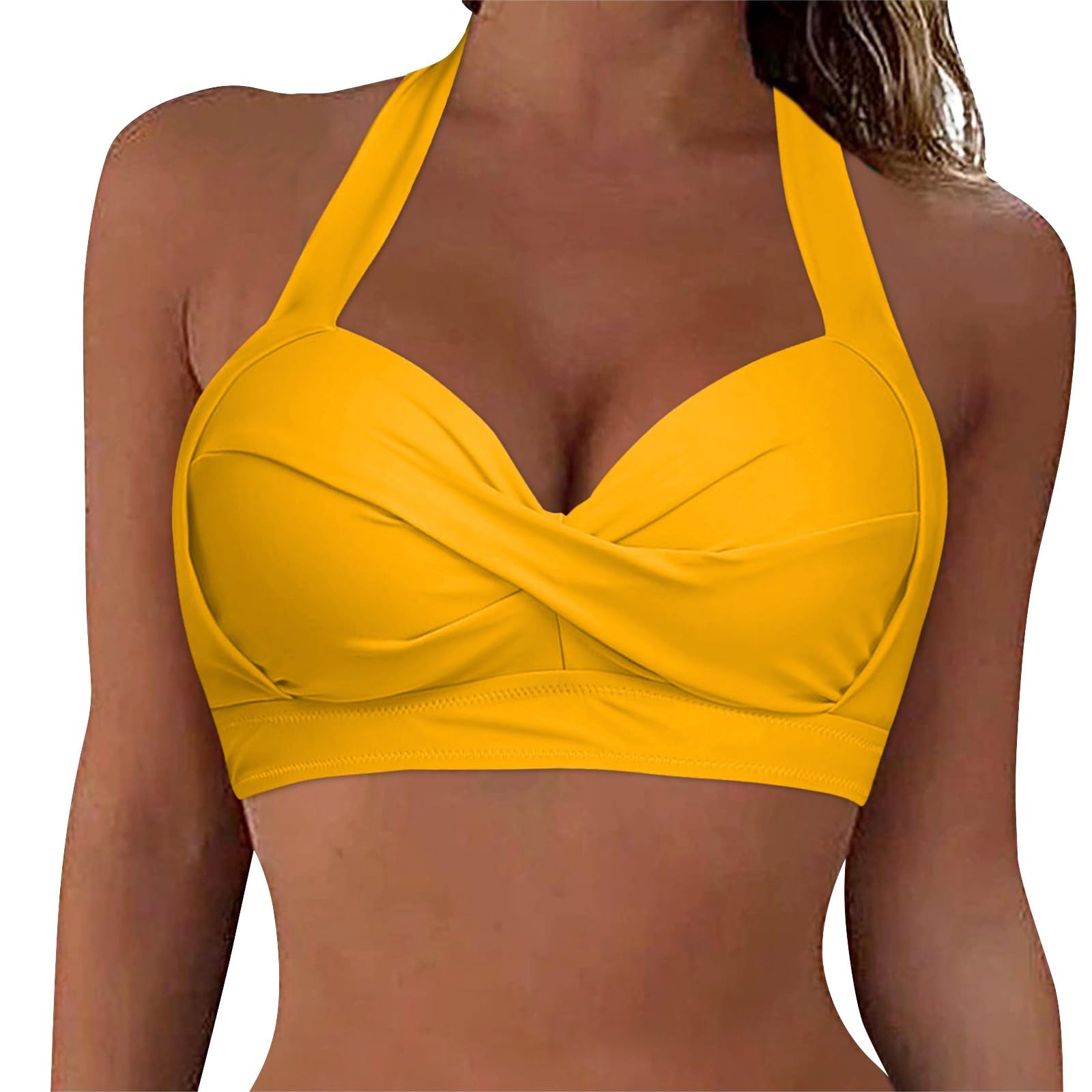 Genérico Conjunto Mujer Dos Piezas Vikinis para Mujer Traje de baño con Cordones para Mujer, Tops con Aros, Bikini de, Top Up, Top para Nadar, Traje de baño con en BañAdor Mujer Bikini