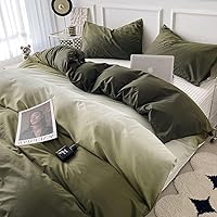 Vista 349 de CLOTHKNOW Juego de edredón de 3 piezas de color marrón caramelo, tamaño individual/individual XL, color terracota suave, color óxido con 2 fundas