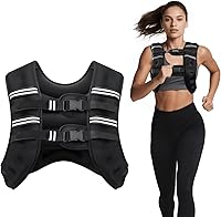 Ragebby Adjustable Weighted Vest 6-30lbs for Men Women - Reflective Safety, Comfortable for Running, Strength Training, Weight Loss