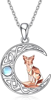 YAFEINI Origami Katze/Wolf/Fuchs/Pinguin/Kolibri/Eule/Kardinal Halskette 925 Sterling Silber Anhänger Halskette Schmuck Ge...