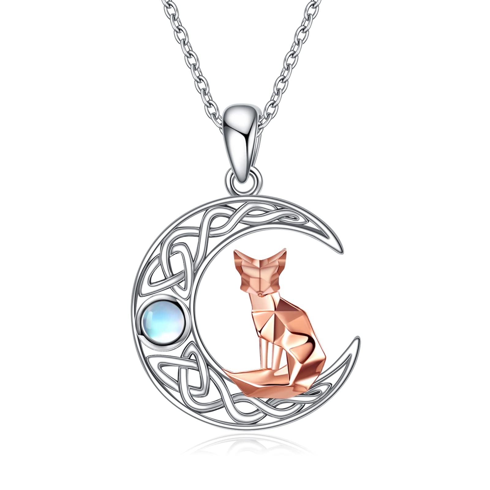 YAFEINI Origami Katze/Wolf/Fuchs/Pinguin/Kolibri/Eule/Kardinal Halskette 925 Sterling Silber Anhänger Halskette Schmuck Geschenk für Damen Mädchen Freund