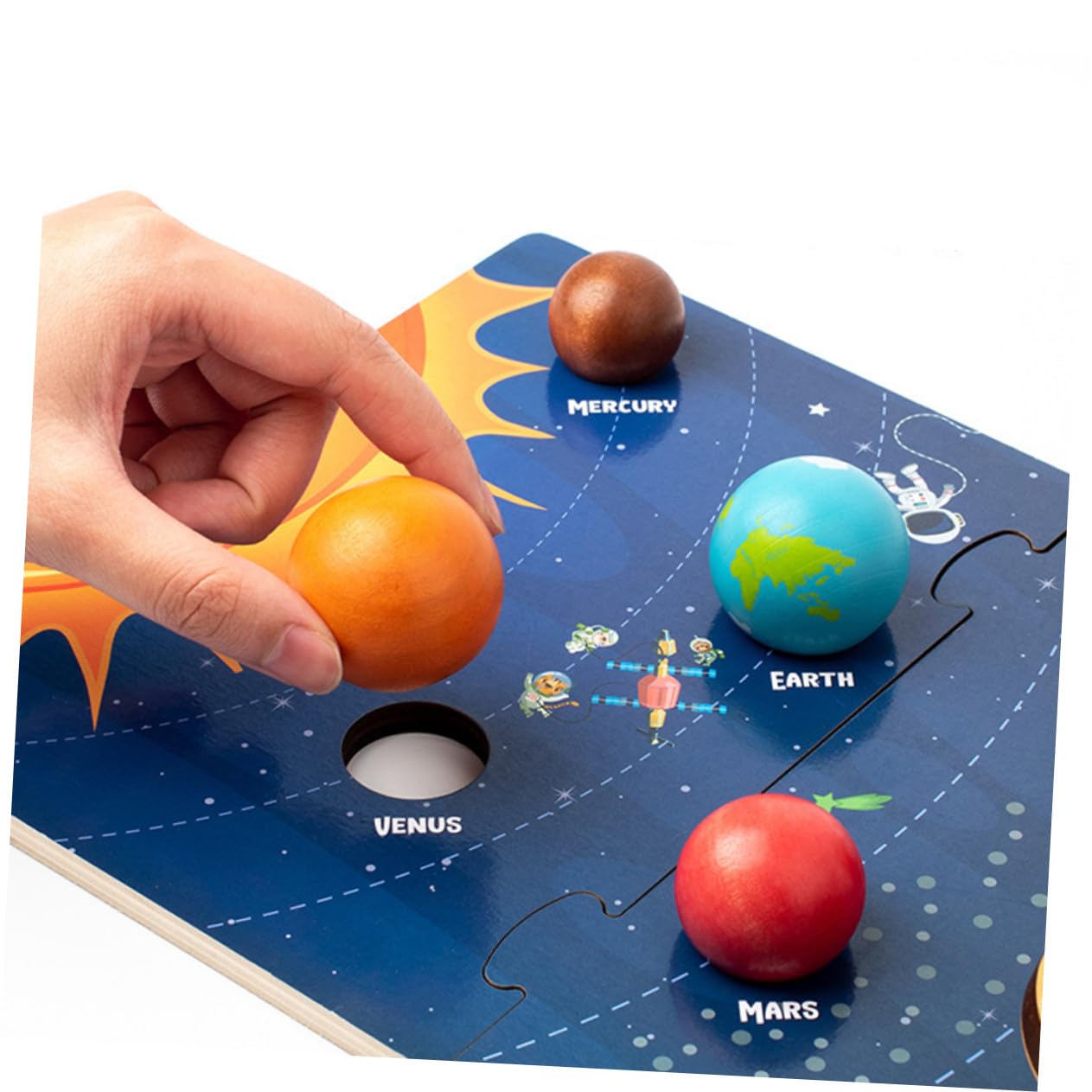 Rompecabezas de Planetas Sistema Solar 1 Juego de Madera para Niños