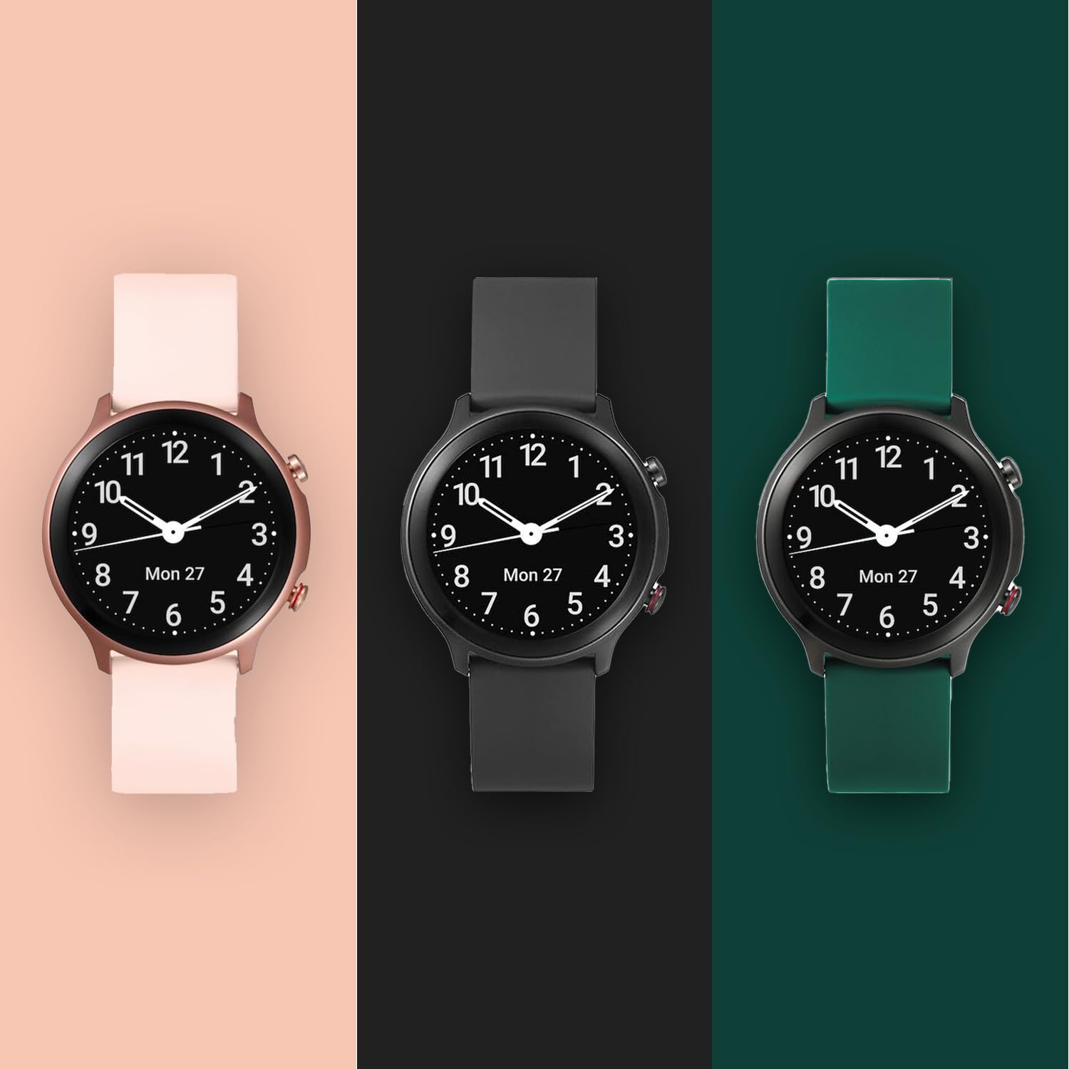 Doro Watch - Reloj Inteligente Mayores - Smartwatch Hombre y Mujer - Reloj Digital - Fitness - Pulsera Actividad - Reloj Seniores Resistente al Agua - Podómetro - Pulsómetro - Android y iOS (Negro)