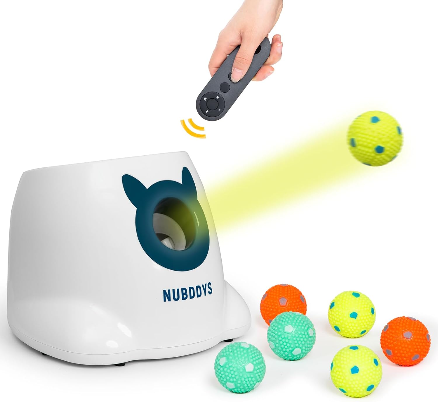 Nubddys Automatic Dog Ball Launcher with Remote Control