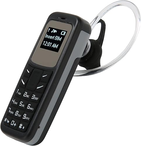 Serounder Mini teléfono celular, pequeño teléfono móvil Bluetooth auricular marcador con gancho para la oreja soporte SIM MP3, 2G en todo el mundo