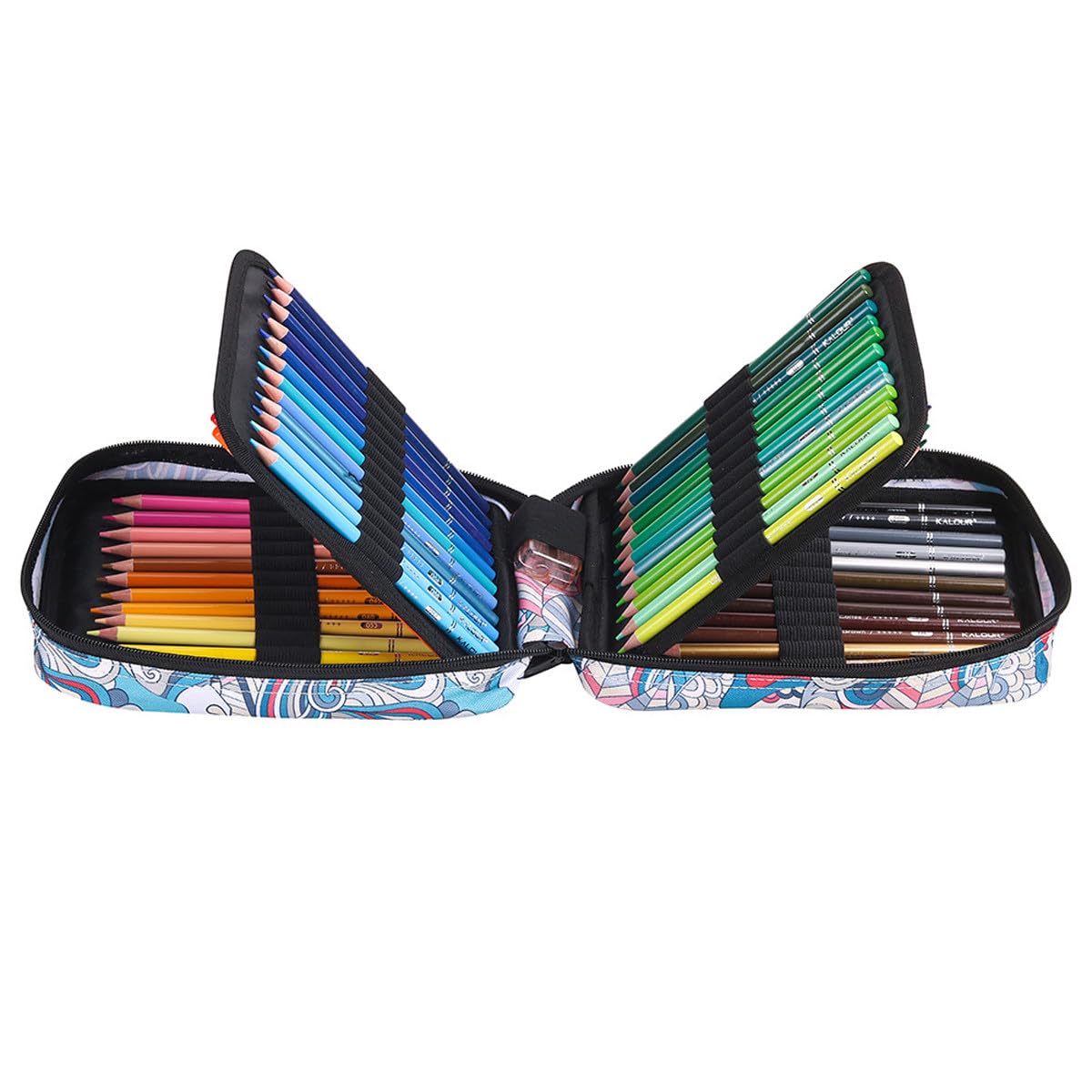72 Buntstifte, für Coloristen, Ölstifte, Zeichen-/Skizzenset für Erwachsene, Künstlerbedarf, Geschenk für Eltern und Paare mit Nylon-Federmäppchen,Red