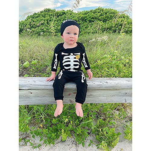 Shalofer Baby Boy Halloween Clothes Baby Skeleton Halloween Outfit2