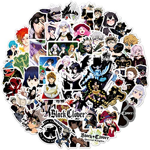 100 Pcs Anime Black Clover Stickers for Laptop,Bumper,Skateboard,Water Bottles,Computer,Phone,Anime Sticker Pack for Kids/Teen
