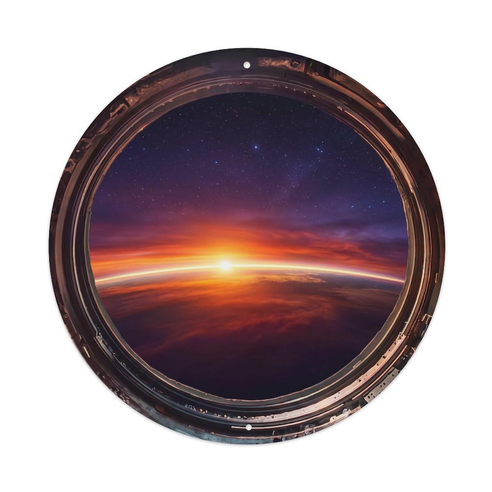 Earth Sunset Horizon View Metal Tin Sign