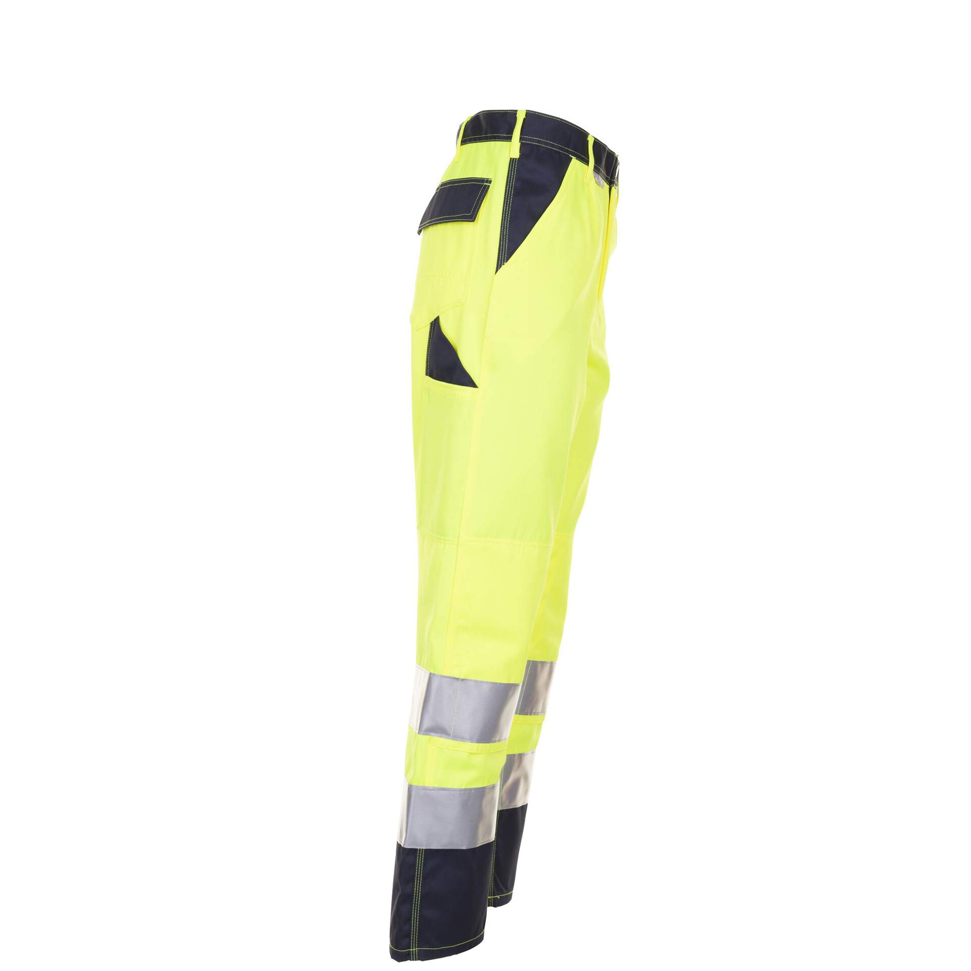 Planam 2017070 Warnschutz Bundhose, Gelb/Marine, Größe 70