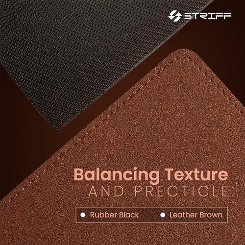 Image of STRIFF EliteMat Premium Vegan Leather Desk Mat (85 x 45 cm) | Anti-Slip | Extended Mouse Pad & Keyboard Mat | Waterproof Laptop Protector for Office, Work from Home, Writing & Gaming