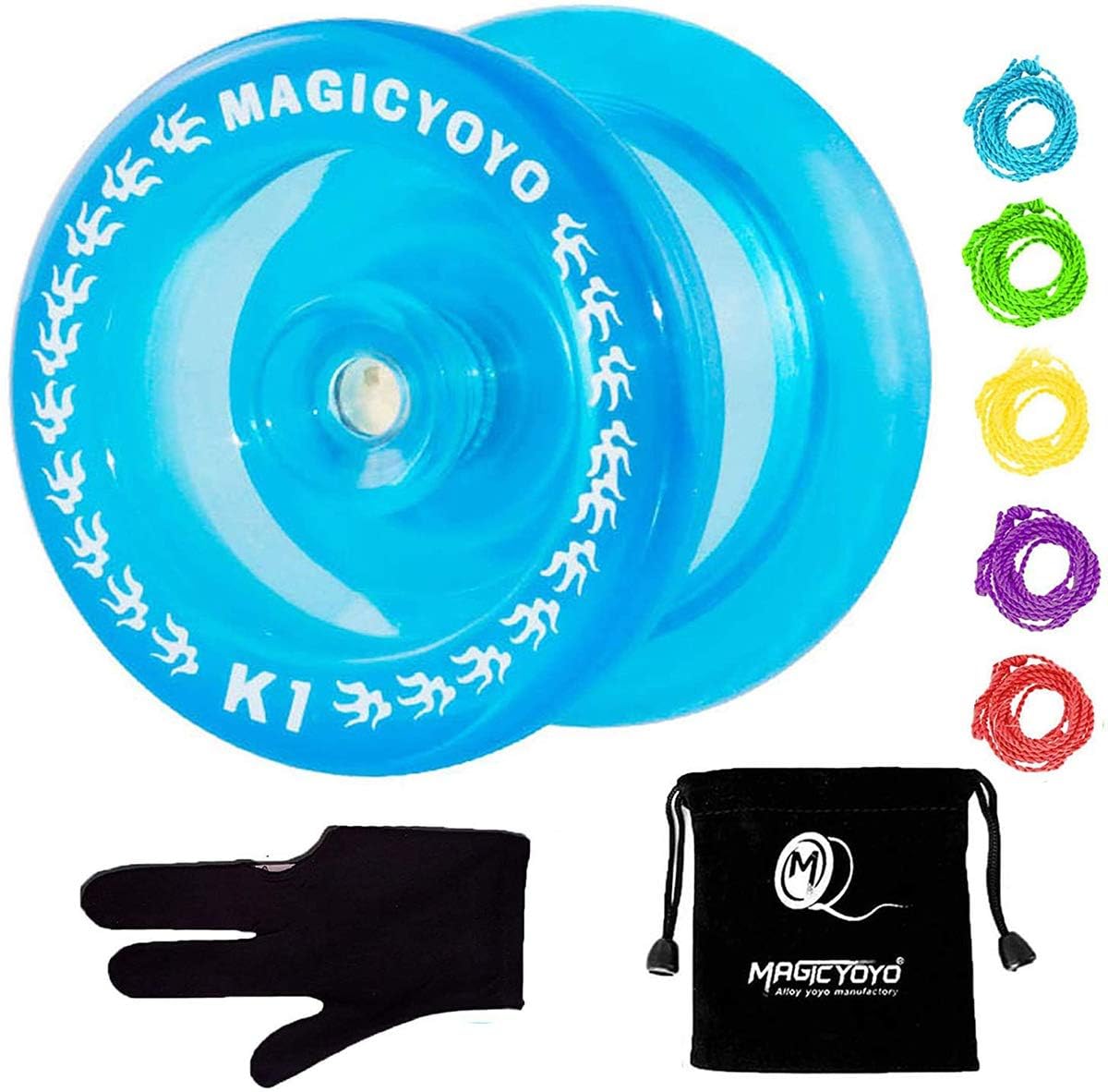 ELECDON Responsive Ball Bearing Yoyo for Beginner Kids, Rapid Response Capability, Plastic ABS Yoyo for Practise, Crystal Blue