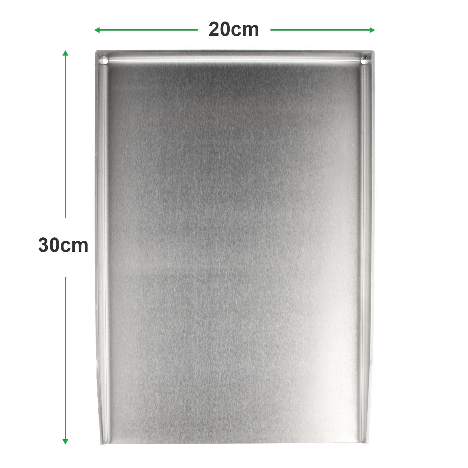 WELL GRILL Piastra Universale per Grigliare Plancha, 20x30 cm, in Acciaio Inox Massiccio, Piastra per Barbecue, Piatto per Griglia per Weber, Buranhard, Landmann, Gasgrill a Carbonella e a Carbone