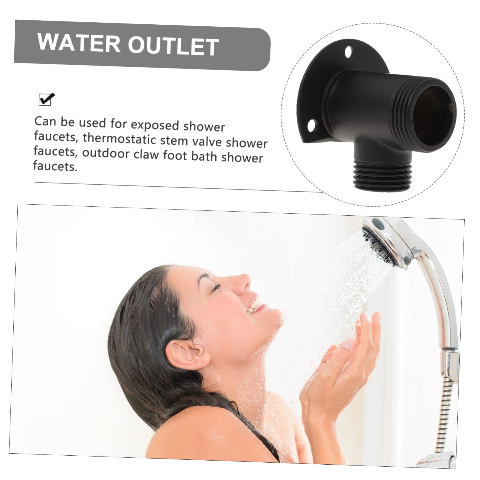 Uonlytech adaptador grifo ducha pared conector manguera montaje superficie superficie kit instalación ducha expuesta soporte fijación sin excavación
