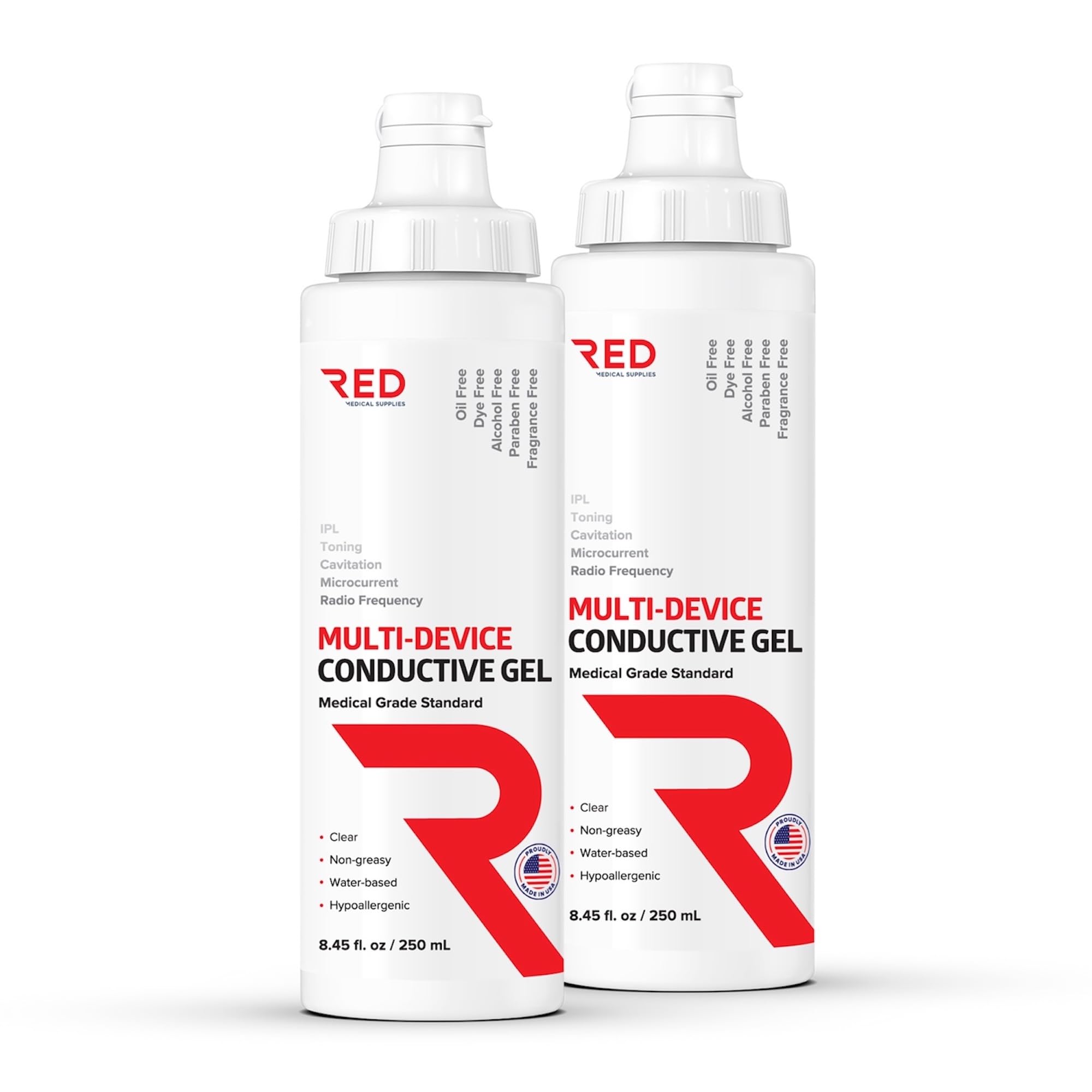 Conductive Gel for Facial, RF & Cavitation Devices – Ultra-Hydrating, Long-Lasting, 96% Organic, Hypoallergenic Leave-On Formula – Pro-Grade