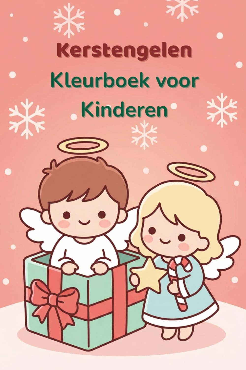 Kerstengelen Kleurboek voor Kinderen: 20 Schattige en Eenvoudige Kerstengel Kleurplaten voor Kinderen van 4–8 Jaar