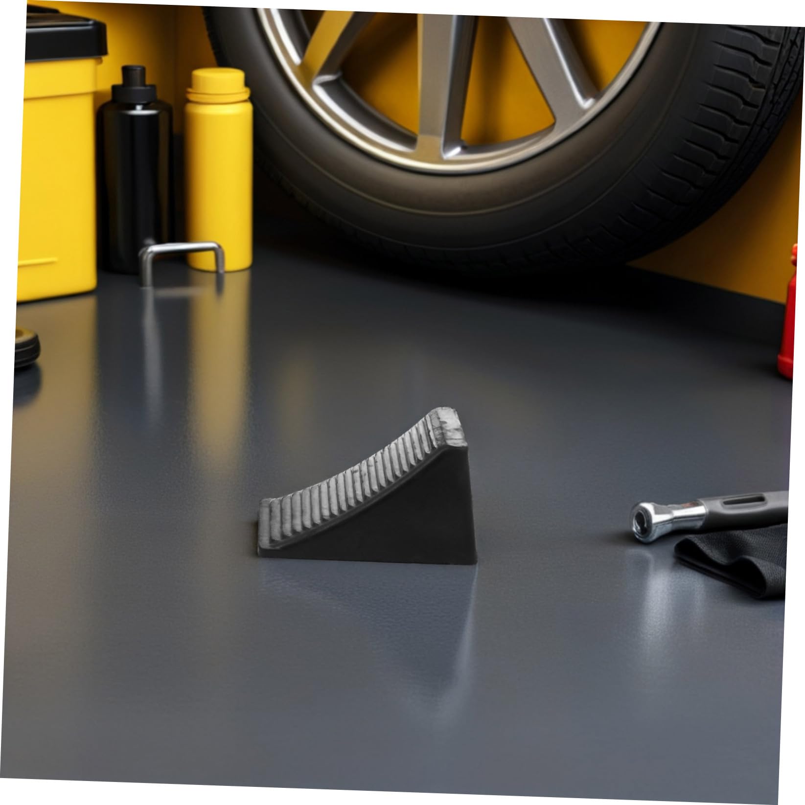 MAGICLULU 2 Stück Robuste Radkeile aus Solidem Gummi für Wohnmobile und Anhänger rutschfeste Reifenkeile Einfach zu Verwenden und Platzsparend zu Verstauen