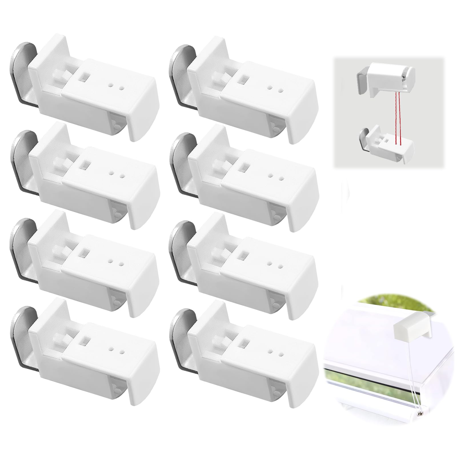 JGS Premium - Plissé reserveonderdelen - 6 stuks wit - voor gespannen plissé JGS Premium - Plissé reserveonderdelen - 6 stuks wit - voor gespannen plissé