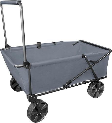Zenithen Carro portátil plegable Jumbo con ruedas todo terreno XL, perfecto para camping, días de playa, picnic, recreación al aire libre y viajes,