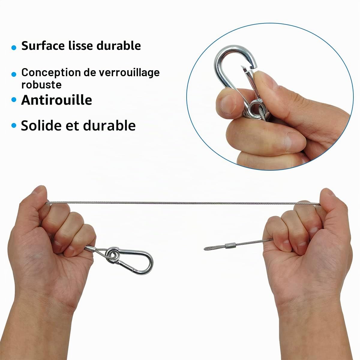 YuCool Câble de Sécurité en Acier Inoxydable - 6 Verrous de 50,8 cm pour Éclairage de Scène DJ par Lumière Frontale Mobile