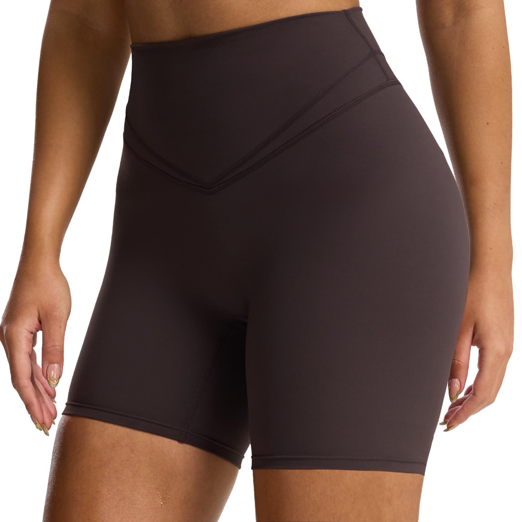 Aoxjox Siren Workout Biker Shorts for Women Tummy Control High Waisted Hidden Scrunch Athletic Gym Yoga Short 5"/6"/7"