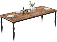 Vista 8 de IDEALHOUSE Mesa de comedor de granja rectangular de 78 pulgadas para 6-8 personas, mesa de cocina de madera con patas resistentes, mesa de cocina