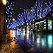 Vmanoo LED Outdoor, 8 Tube Meteor Shower Rain Lights Solar Powered Icicle Raindrop Snow Falling, Cascading Lighting for Garden Outdoor Patio Holiday Party Halloween Decoration (Blue)