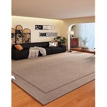 Neutral Minimalist Light Beige Geometric Texture Indoor Area Rug 2x3 for Living Room Bedroom Dining Room Machine Washable Non Shedding Soft Carpet Nurseru Dorm Vintage Rustic Bordered Design Rugs