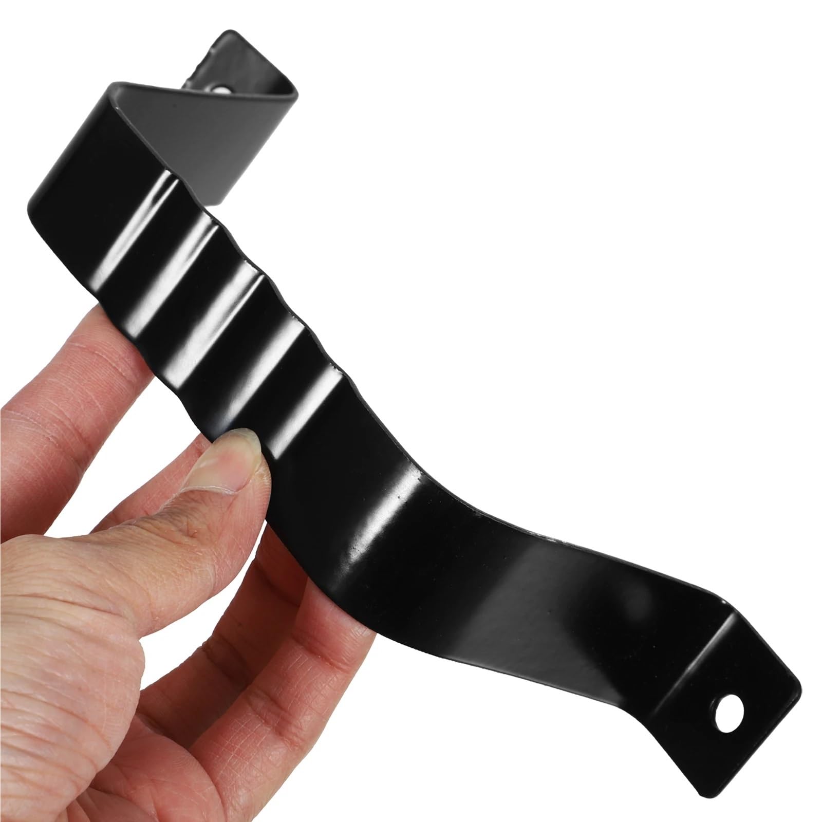 Gutter Hinge 8pcs Black Rainwater Pipe Clips Gutter Brackets Downspout Adapter Strap Pipeline Fixing Hardware