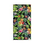 Toallas de mano de palma de piñas tropicales para el hogar, baño, gimnasio, yoga, spa, hotel, absorbentes, toallas de sudor, suaves y cómodas, 30 x 15 pulgadas